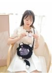 Genshin Impact Scaramouche Plush Cat See-Through Bag Scaramouche Kitten Scaracat Scarameow Plush Bag