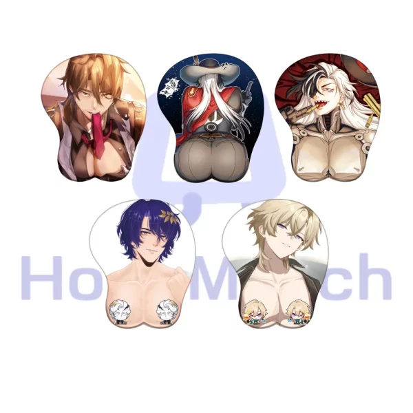 Honkai Star Rail Oppai Mousepad Aventurine Boothill Dr Ratio Gallagher