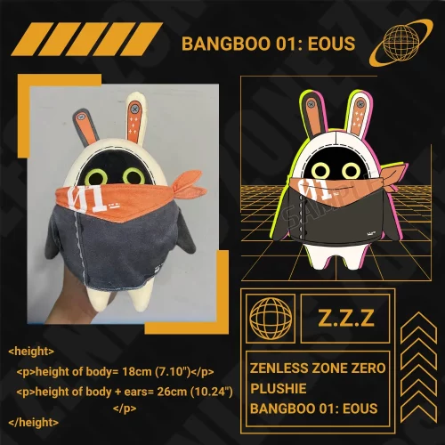 zenless zone zero plush doll. bangboo plush. bangboo 01 plush. bangboo eous. bangboo eous plush.