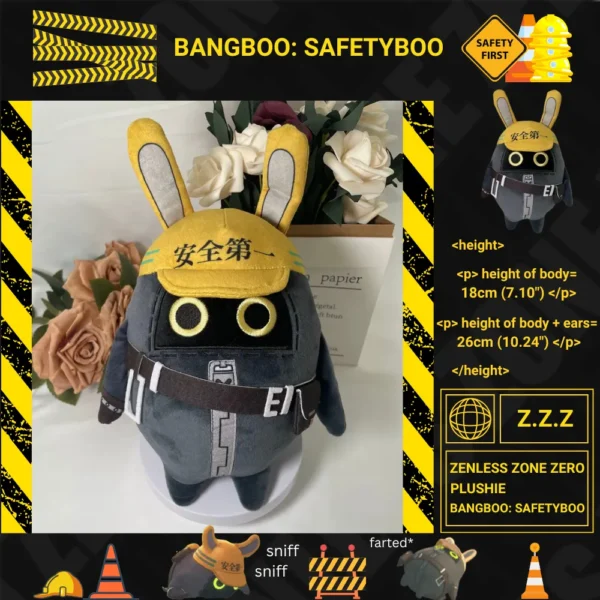 Zenless Zone Zero Bangboo Plushie Safetyboo Plushie Safety Bangboo Doll