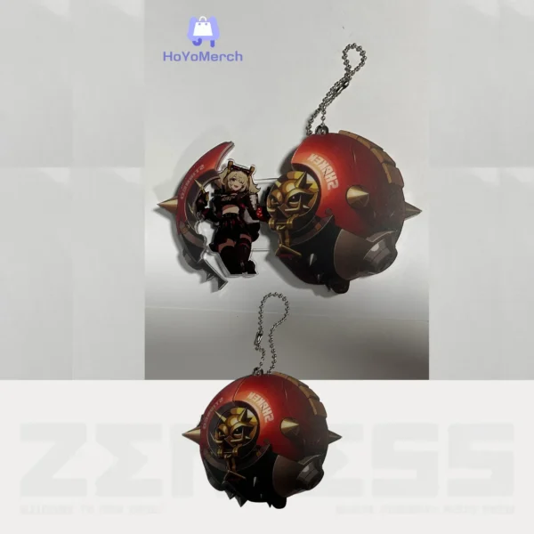 Zenless Zone Zero Keychain W-Engine Sliding ZZZ Burnice White Keychain ZZZ Caesar Keychain