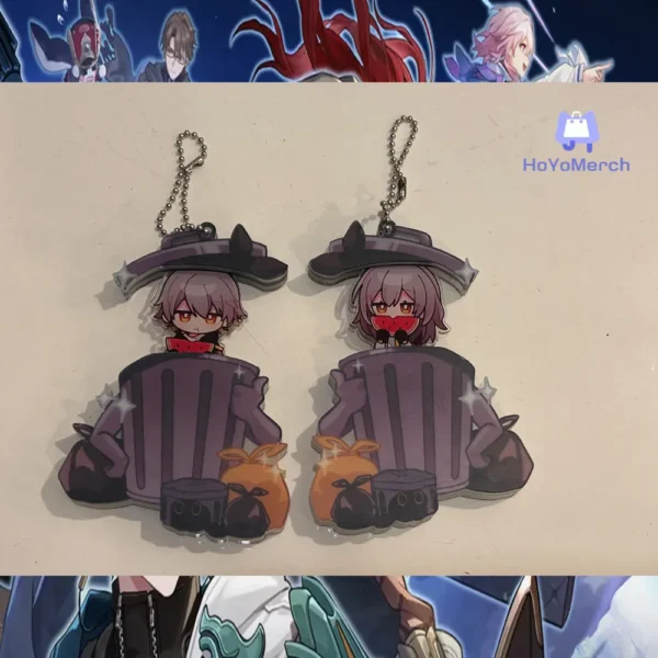 Honkai Star Rail Keychain Sliding Trashcan HSR Keychain March 7th Dan Heng Stelle Caelus