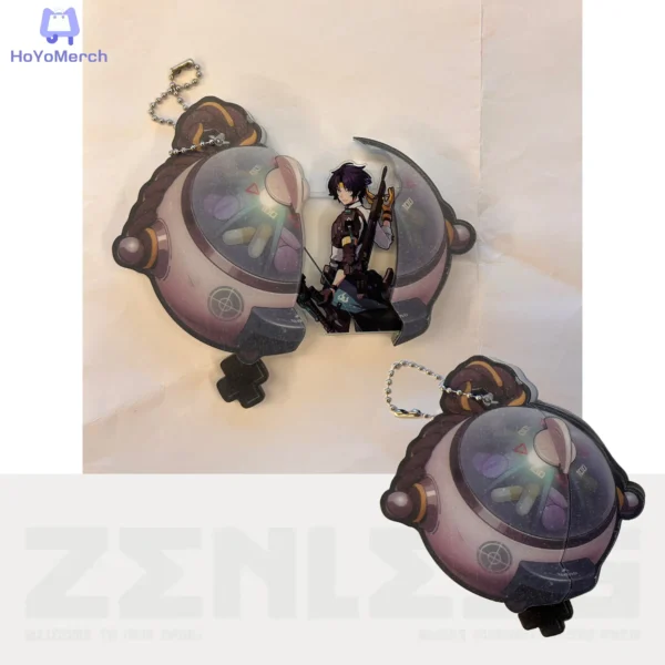 Zenless Zone Zero W-Engine Keychain Sliding Miyabi Yanagi Harumasa Keychain