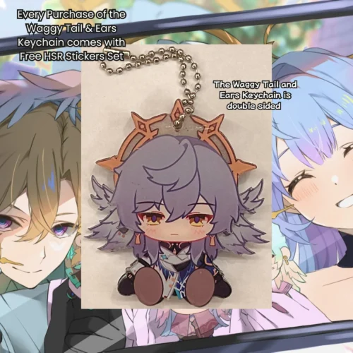 hsr keychain, hsr sunday, sunday honkai star rail, hsr robin, aventurine hsr, honkai star rail keychain