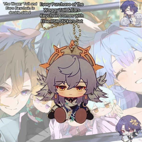 hsr keychain, hsr sunday, sunday honkai star rail, hsr robin, aventurine hsr, dr ratio honkai star rail keychain