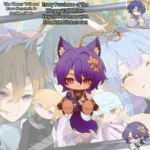 HSR Keychain Waggy Tail & Ears HSR Sunday Robin Aventurine Dr Ratio Honkai Star Rail Keychain
