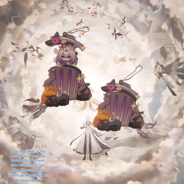 HSR Amphoreus Trashcan Keychain Honkai Star Rail Phainon Aglaea Mydei Castorice Anaxa Tribbie Trianne Trinnon