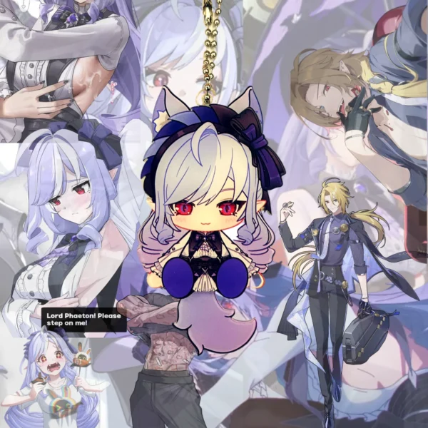 ZZZ Mockingbird Keychain Hugo Vlad Vivian Banshee Waggy Tail & Ears Zenless Zone Zero Keychain