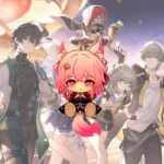 HSR Stelle Caelus March 7th Dan Heng Imbibitor Lunae Astral Express Waggy Tail & Ears Keychain