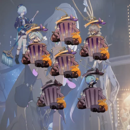 HSR Sunday Keychain Trashcan HSR Robin HSR Misha Honkai Star Rail Keychain