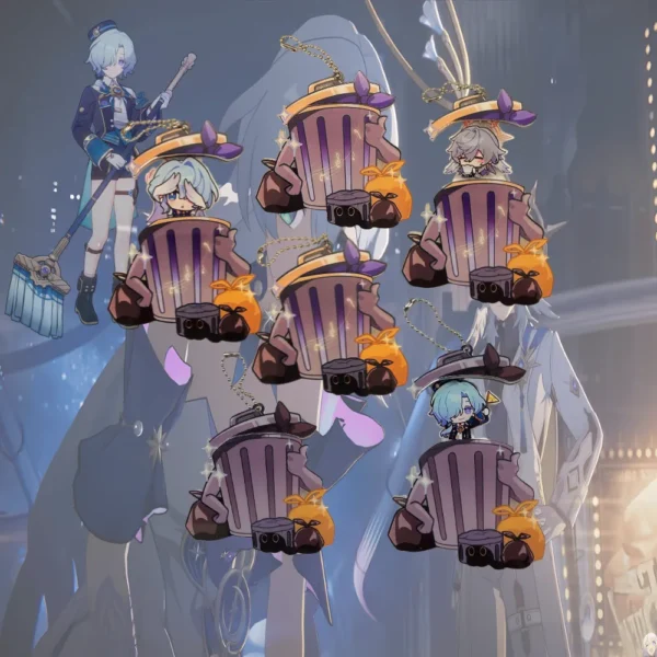 HSR Sunday Keychain Trashcan HSR Robin HSR Misha Honkai Star Rail Keychain