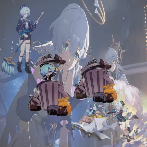 HSR Sunday Keychain Trashcan HSR Robin HSR Misha Honkai Star Rail Keychain