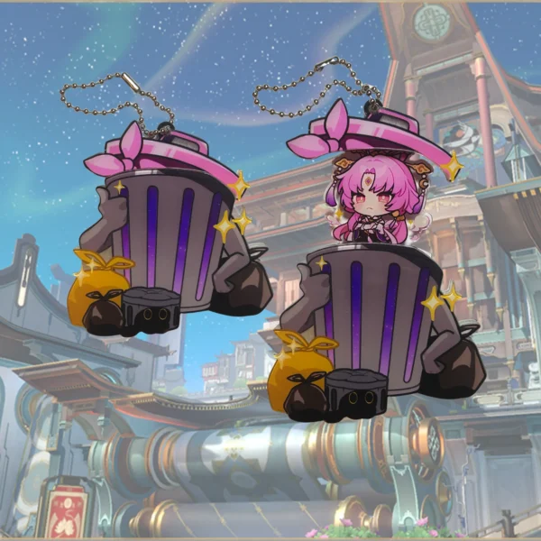 HSR Trashcan Jing Yuan Jingliu Yanqing Yunli Fu Xuan Qingque Luocha Keychain Honkai Star Rail Keychain