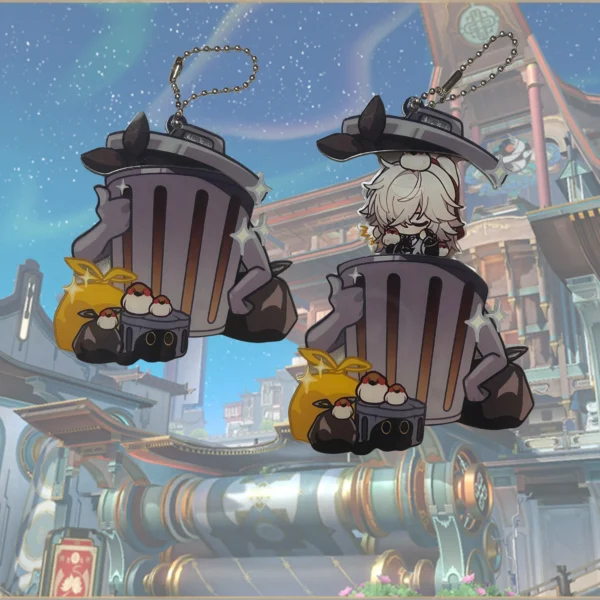 HSR Trashcan Jing Yuan Jingliu Yanqing Yunli Fu Xuan Qingque Luocha Keychain Honkai Star Rail Keychain
