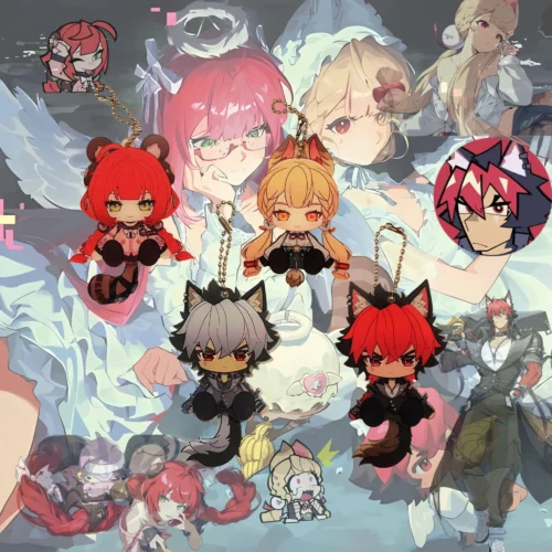 ZZZ Spook Shack Keychain Ukinami Yuzuha Alice Thymefield Komano Manato Waggy Tail & Ears Zenless Zone Zero Keychain