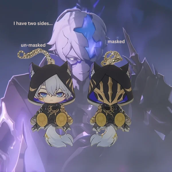 Waggy HSR Cyrene HSR Cipher HSR Phainon Keychain Flame Reaver Amphoreus Waggy Tail & Ears Honkai Star Rail Keychain