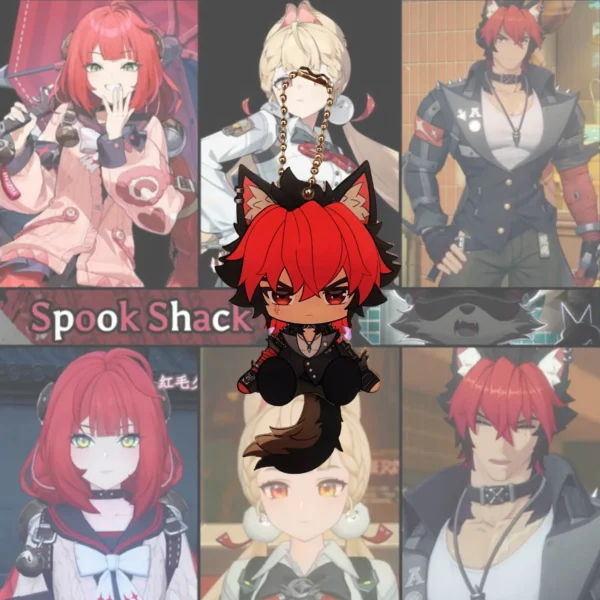 ZZZ Spook Shack Keychain Ukinami Yuzuha Alice Thymefield Komano Manato Waggy Tail & Ears Zenless Zone Zero Keychain