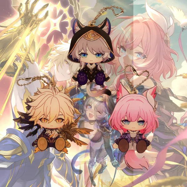 Waggy HSR Cyrene HSR Cipher HSR Phainon Keychain Amphoreus Waggy Tail & Ears Honkai Star Rail Keychain