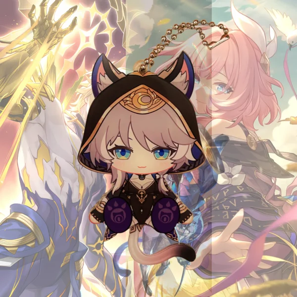 Waggy HSR Cyrene HSR Cipher HSR Phainon Keychain Amphoreus Waggy Tail & Ears Honkai Star Rail Keychain