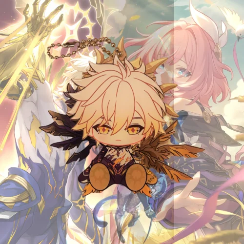 waggy hsr keychain ,hsr amphoreus merch, honkai star rail merch, hsr merch, hsr keychain, honkai star rail keychain, phainon, cyrene, cipher, official honkai star rail merch, official hoyoverse merch, official mihoyo merch