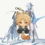 Waggy HSR Jingliu HSR Yanqing HSR Jingliu Keychain Waggy Tail & Ears Honkai Star Rail Keychain