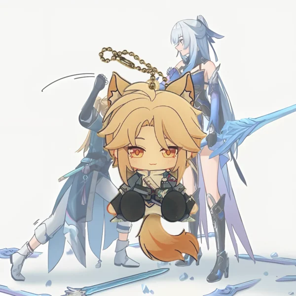 Waggy HSR Jingliu HSR Yanqing HSR Jingliu Keychain Waggy Tail & Ears Honkai Star Rail Keychain