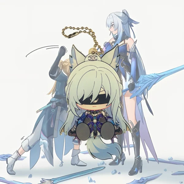 Waggy HSR Jingliu HSR Yanqing HSR Jingliu Keychain Waggy Tail & Ears Honkai Star Rail Keychain