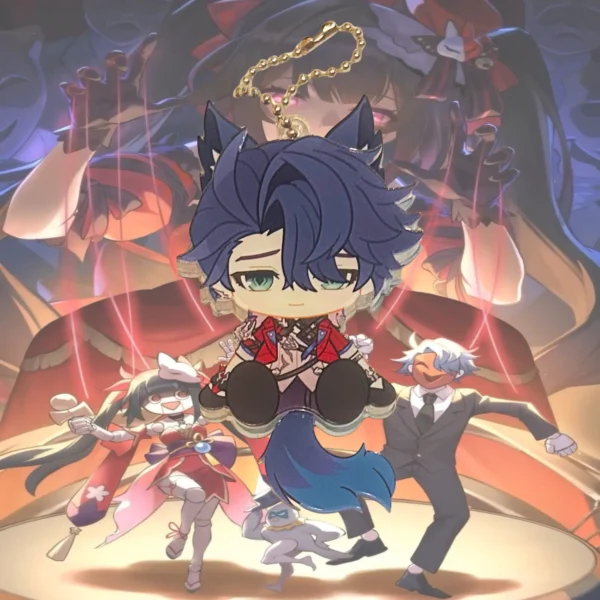 Waggy HSR Masked Fools HSR Sampo HSR Sparkle Keychain Waggy Tail & Ears Honkai Star Rail Keychain