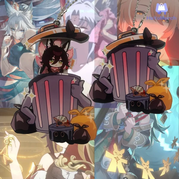 HSR Trashcan Keychain Feixiao Tingyun Fugue Jiaoqiu Huohuo Keychain Honkai Star Rail Keychain
