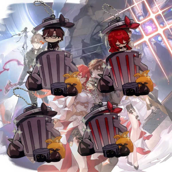 HSR Trashcan Keychain Welt Himeko Keychain Honkai Star Rail Keychain