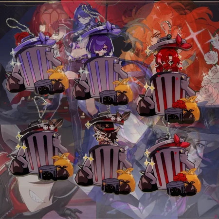 HSR Trashcan Keychain Boothill Argenti Acheron Keychain Honkai Star Rail Keychain