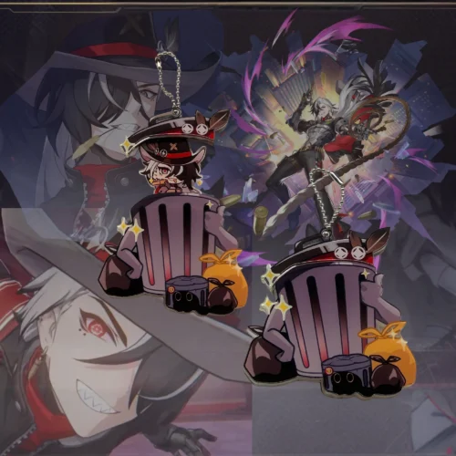 HSR trashcan Keychain, Boothill Honkai Star Rail Keychain, Argenti hsr keychain, acheron hsr, honkai star rail merchandise, official hoyoverse merchandise, mihoyo merchandise