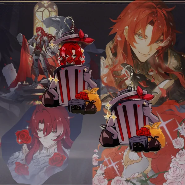 HSR Trashcan Keychain Boothill Argenti Acheron Keychain Honkai Star Rail Keychain