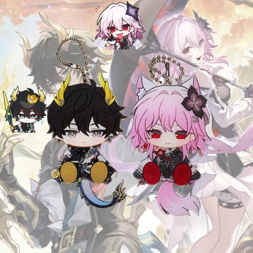 Waggy HSR Amphoreus HSR Evernight HSR Dan Heng Permansor Terrae Waggy Tail & Ears Honkai Star Rail Keychain