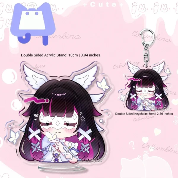 Genshin Columbina x Sandrone Chibi Keychain Genshin Impact Keychain