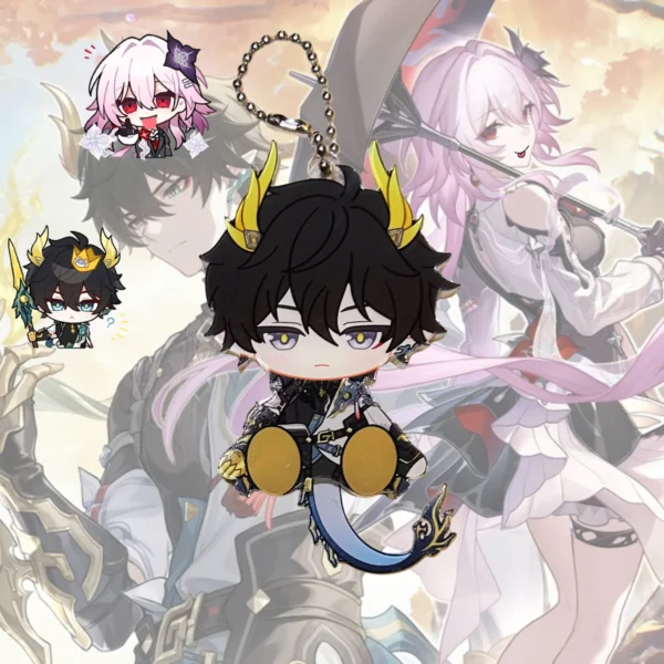 Waggy HSR Amphoreus HSR Evernight HSR Dan Heng Permansor Terrae Waggy Tail & Ears Honkai Star Rail Keychain