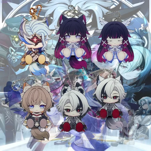 Waggy Genshin Dottore Genshin Columbina Genshin Sandrone Genshin Arlecchino Waggy Tail & Ears Genshin Impact Keychain