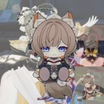 Waggy Genshin Columbina Genshin Sandrone Genshin Arlecchino Waggy Tail & Ears Genshin Impact Keychain