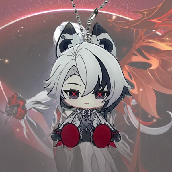Waggy Genshin Columbina Genshin Sandrone Genshin Arlecchino Waggy Tail & Ears Genshin Impact Keychain