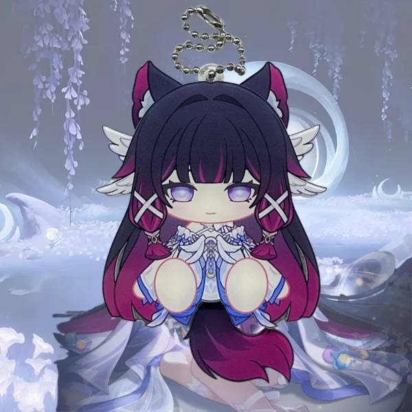 Waggy Genshin Columbina Genshin Sandrone Genshin Arlecchino Waggy Tail & Ears Genshin Impact Keychain