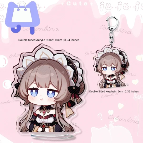 Genshin Columbina x Sandrone Chibi Keychain Genshin Impact Keychain