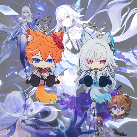 Waggy Genshin Childe Genshin Tartaglia Genshin Skirk Waggy Tail & Ears Genshin Impact Keychain