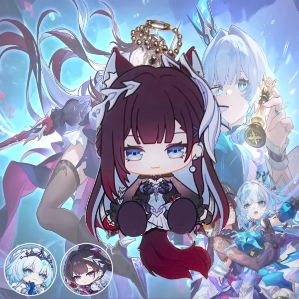 Waggy HSR Amphoreus HSR Cerydra HSR Hysilens Waggy Tail & Ears Honkai Star Rail Keychain