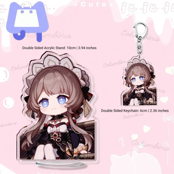 Genshin Columbina x Sandrone Chibi Keychain Genshin Impact Keychain