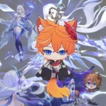 Waggy Genshin Childe Genshin Tartaglia Genshin Skirk Waggy Tail & Ears Genshin Impact Keychain