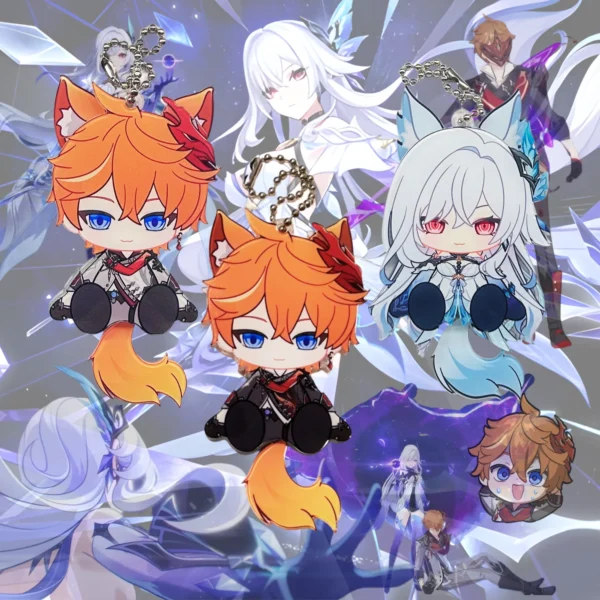 Waggy Genshin Childe Genshin Tartaglia Genshin Skirk Waggy Tail & Ears Genshin Impact Keychain