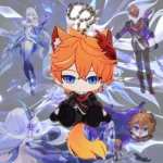 Waggy Genshin Childe Genshin Tartaglia Genshin Skirk Waggy Tail & Ears Genshin Impact Keychain