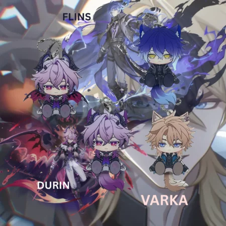 Waggy Genshin Durin Genshin Flins Genshin Varka Waggy Tail & Ears Genshin Impact Keychain