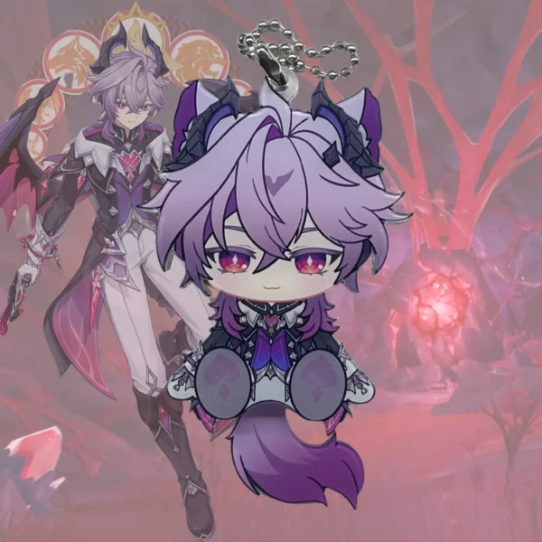 Waggy Genshin Durin Genshin Flins Genshin Varka Waggy Tail & Ears Genshin Impact Keychain