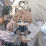 Waggy Genshin Durin Genshin Flins Genshin Varka Waggy Tail & Ears Genshin Impact Keychain